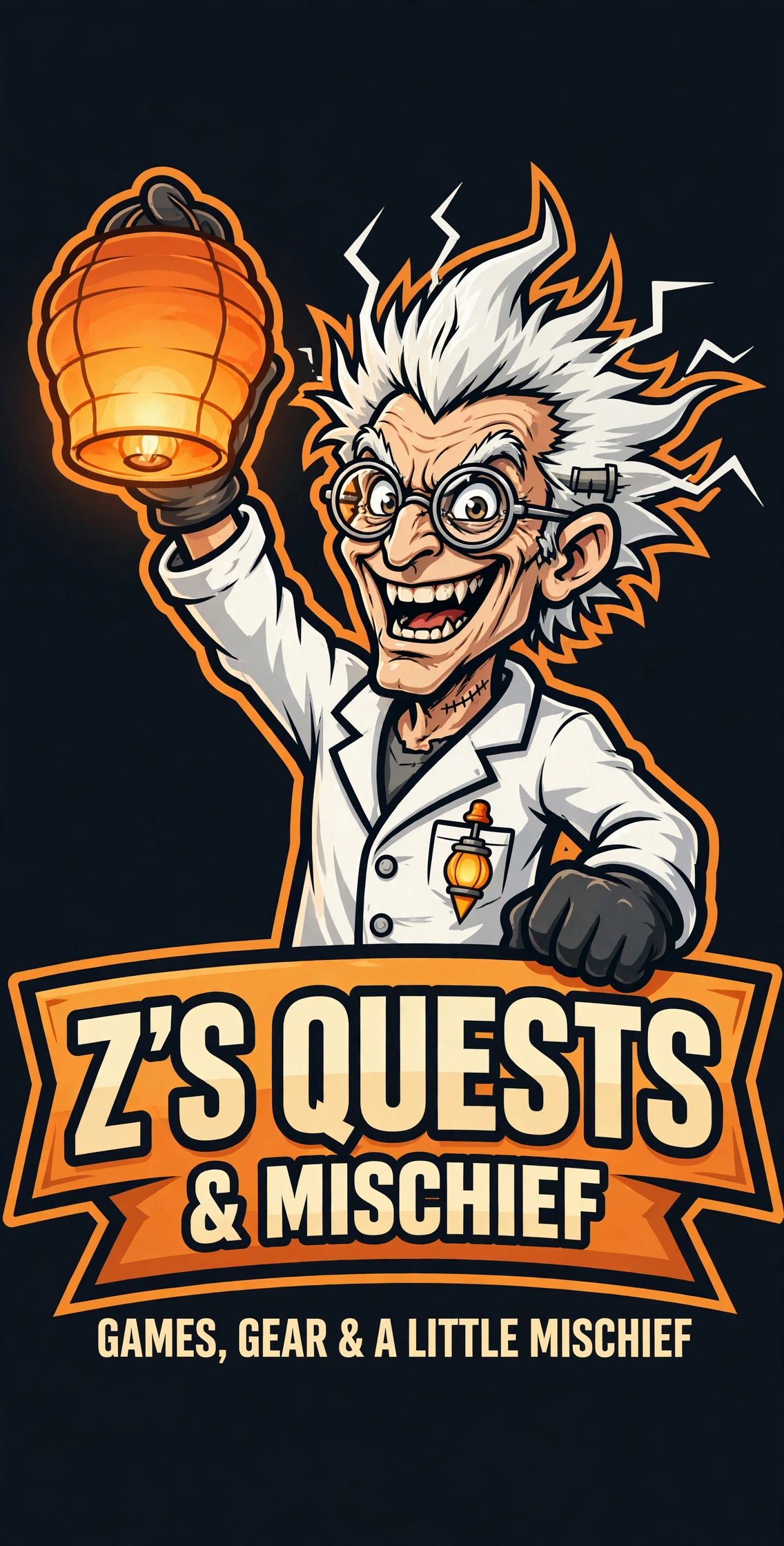 Dial 3 โ Mad Z: the manic mad scientist with fully white electric hair